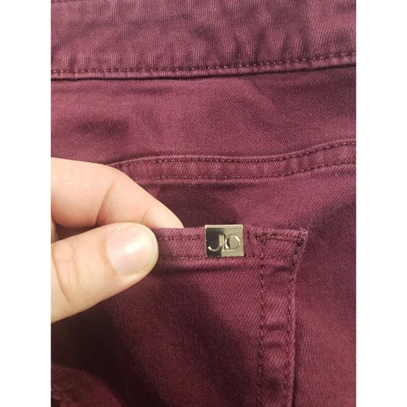 Jennifer Lopez Jeans Womens Size 16 W Skinny Burgundy Denim Jegging Casual 36x29 - Picture 12 of 15